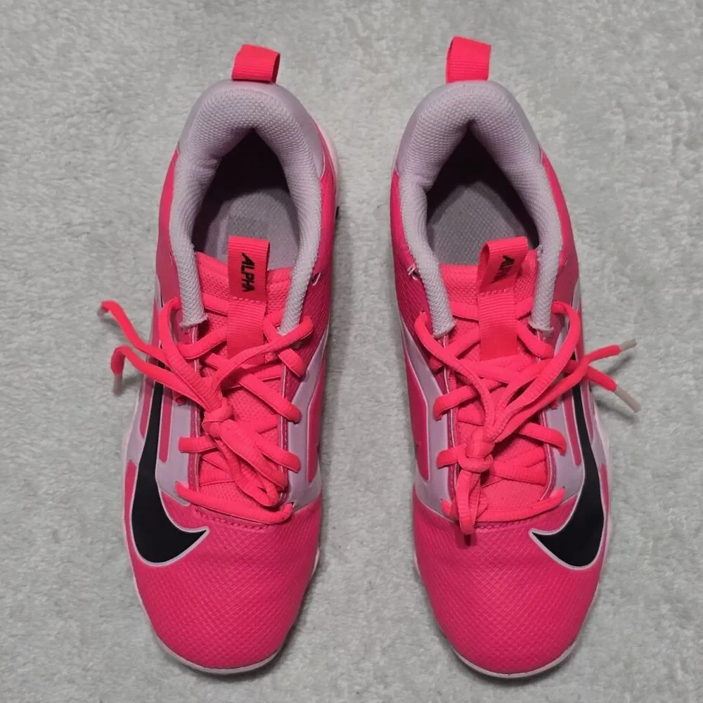 Nike Alpha Menace 4 Shark Youth 4.5 Football Cleats Racer Pink HJ4561-600 Unisex